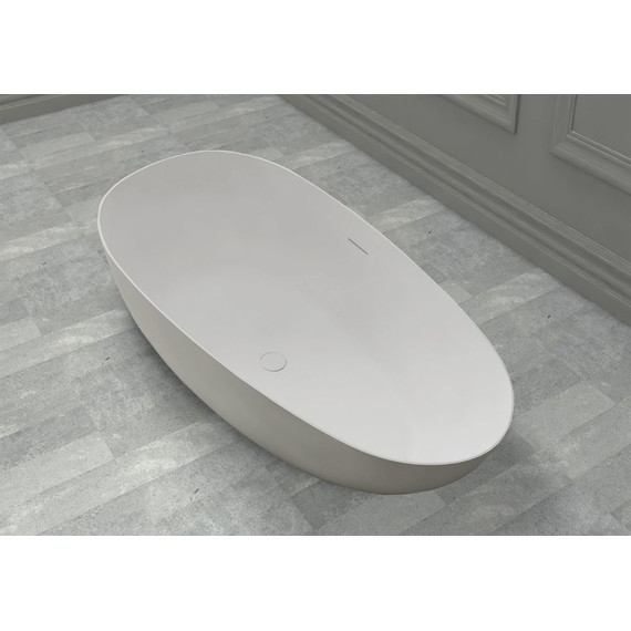 Ванна каменная Abber Stein 170x80 см AS9611-1.7, белый матовый, Размер - мм: 1700х800 фото 4