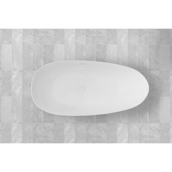 Ванна каменная Abber Stein 170x80 см AS9611-1.7, белый матовый, Размер - мм: 1700х800 фото 6