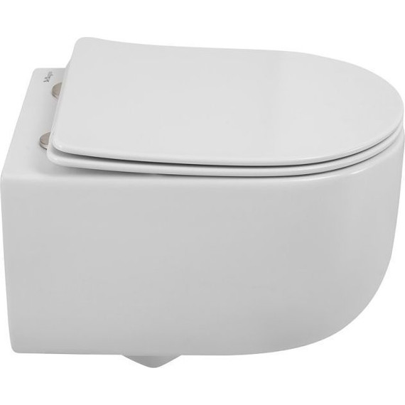 Унитаз подвесной безободковый BelBagno Soft-Tor BB084CH-TOR с тонкой крышкой микролифт BB2111SC (Система смыва торнадо) фото 14
