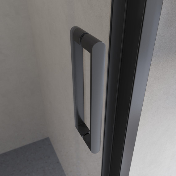 Душевая дверь BelBagno 120 см LUCE-BF-1-120-C-NERO, чёрный/прозрачное фото 2