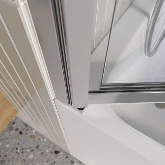 Шторка для ванны BelBagno 100 см LUCE-VF-11-100/145-C-Cr, хром/прозрачное фото 4