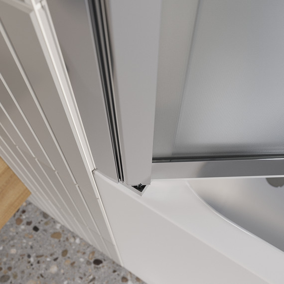 Шторка для ванны BelBagno 90 см LUCE-VF-11-90/145-P-Cr, хром/матовое фото 4