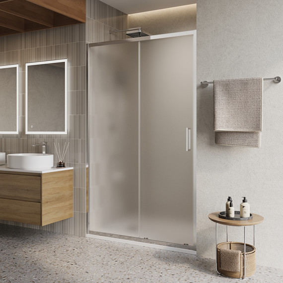 Душевая дверь BelBagno 120 см LUCE-BF-1-120-P-Cr, хром/матовое фото 