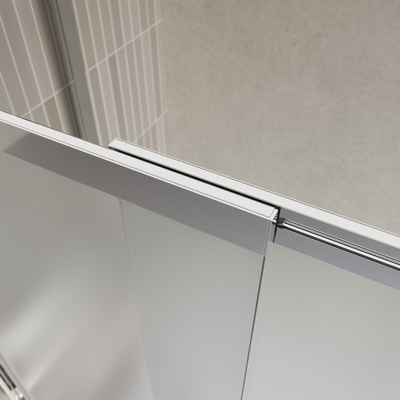 Шторка для ванны BelBagno 90 см LUCE-VF-11-90/145-P-Cr, хром/матовое фото 2