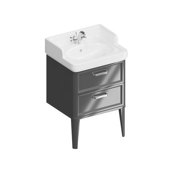 Тумба напольная с раковиной Kerama Marazzi POMPEI 60 см (2 ящика) чёрный фото 