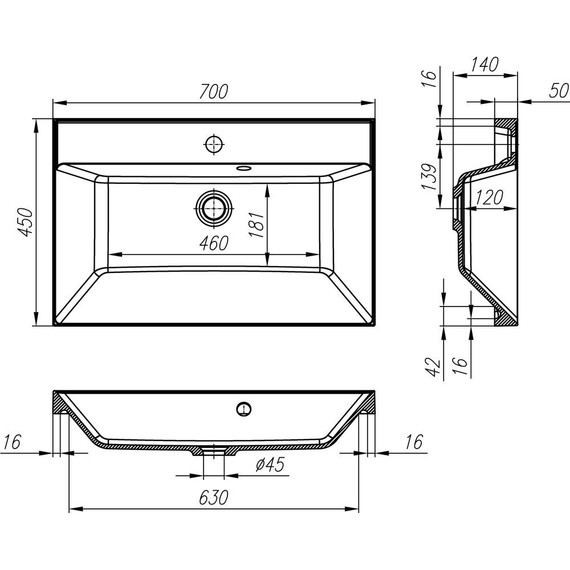 Тумба подвесная с раковиной BelBagno MARINO-700-2C-SO-CO-P 70 см, Crema Opaco - 4 Тумба подвесная с раковиной BelBagno MARINO-700-2C-SO-CO-P 70 см, Crema Opaco фото 4