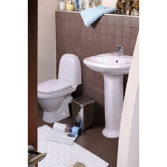 Унитаз напольный Sanita Виктория эконом VICSACC01090111 с крышкой полипропилен - 3 Унитаз напольный Sanita Виктория эконом VICSACC01090111 с крышкой полипропилен фото 3