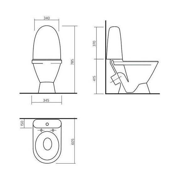 Унитаз напольный Sanita Виктория эконом VICSACC01090111 с крышкой полипропилен - 2 Унитаз напольный Sanita Виктория эконом VICSACC01090111 с крышкой полипропилен фото 2