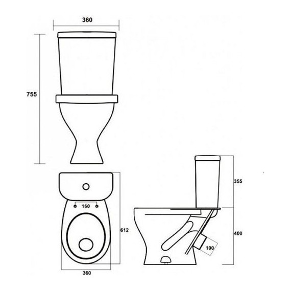 Унитаз напольный Sanita Формат эконом FRTSACC01090113 с крышкой полипропилен - 2 Унитаз напольный Sanita Формат эконом FRTSACC01090113 с крышкой полипропилен фото 2