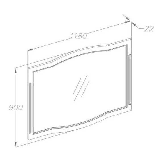 Зеркало Opadiris Лаура 120 см, белый/бежевая патина фото 4