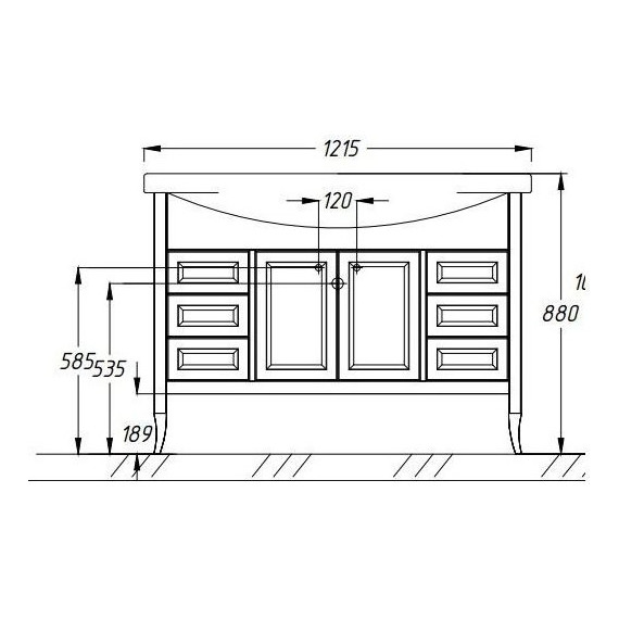 Тумба напольная с раковиной Opadiris Мираж 120 см, орех - 6 Тумба напольная с раковиной Opadiris Мираж 120 см, орех фото 6