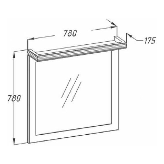 Зеркало Opadiris Мираж 80 см с козырьком, цвет орех - 3 Зеркало Opadiris Мираж 80 см с козырьком, цвет орех фото 3