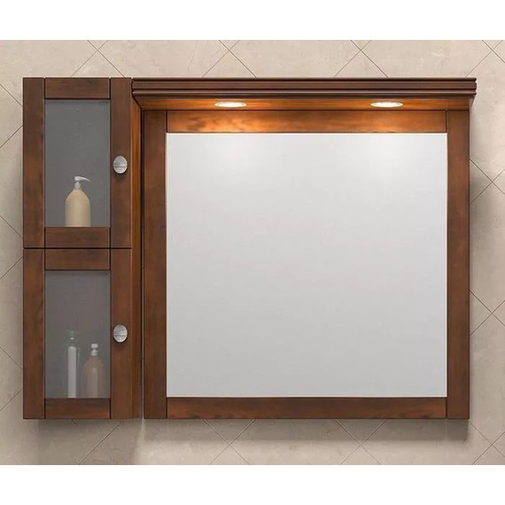 Зеркало Opadiris Мираж 80 см с козырьком, цвет орех - 4 Зеркало Opadiris Мираж 80 см с козырьком, цвет орех фото 4