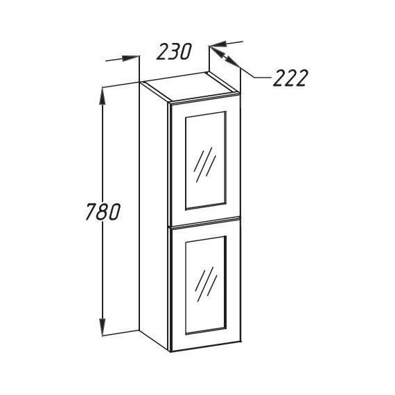 Шкаф подвесной Opadiris Мираж, левый, орех - 4 Шкаф подвесной Opadiris Мираж, левый, орех фото 4
