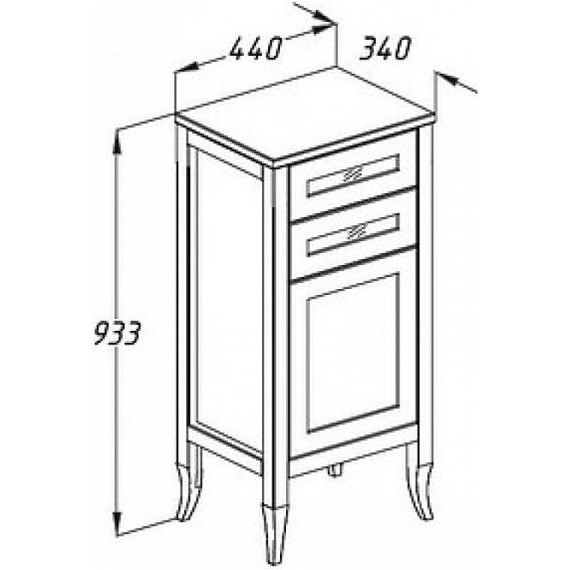 Комод напольный Opadiris Мираж, правый, орех фото 2
