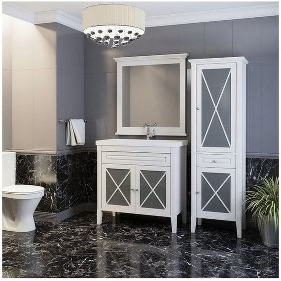 Зеркало Opadiris Палермо 90 см, белый фото 5