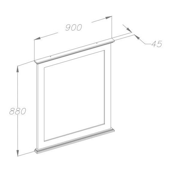 Зеркало Opadiris Палермо 90 см, светлый орех фото 4