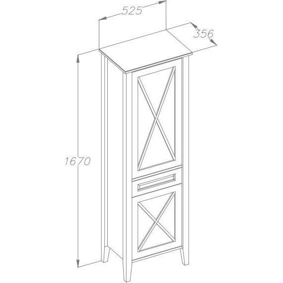 Пенал Opadiris Палермо 50 левый, белый фото 4