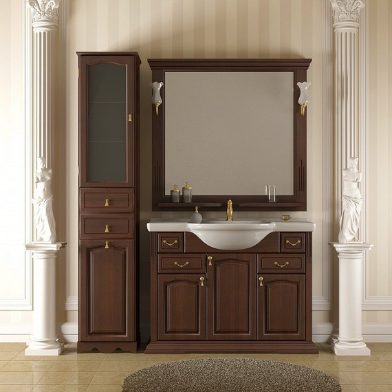 Тумба напольная с раковиной Opadiris Риспекто 100 см, орех фото 2