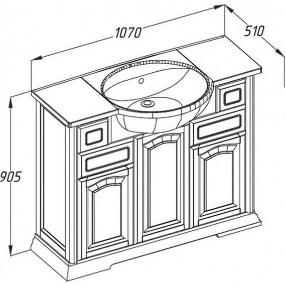 Тумба напольная с раковиной Opadiris Риспекто 100 см, орех фото 3