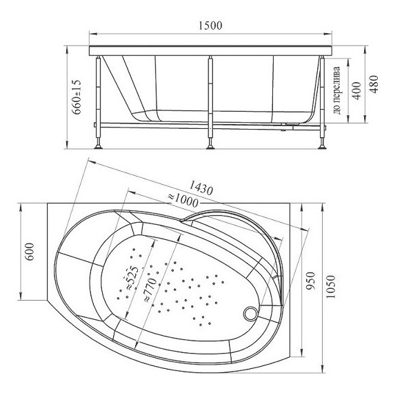 Панель фронтальная Радомир Монти 150 R - 3 Панель фронтальная Радомир Монти 150 R фото 3