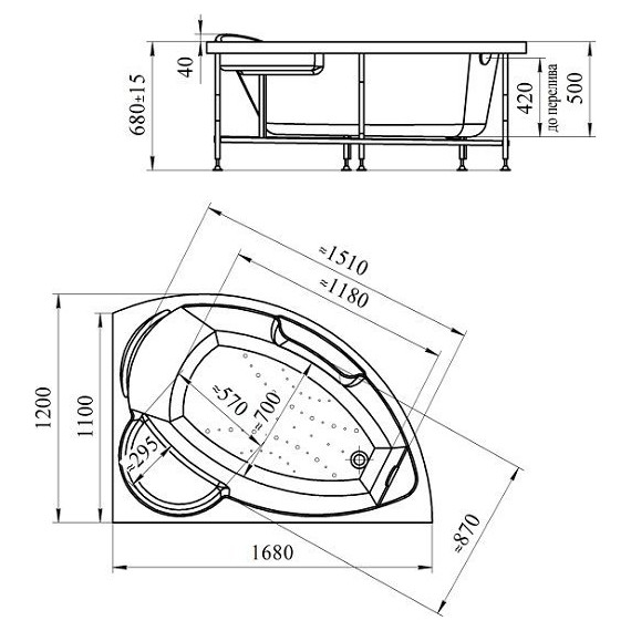 Панель фронтальная Радомир Алари 168 R фото 3