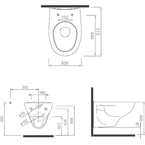 Унитаз подвесной безободковый Kale OPTIMUM с крышкой без микролифта, белый - 8 Унитаз подвесной безободковый Kale OPTIMUM с крышкой без микролифта, белый фото 8