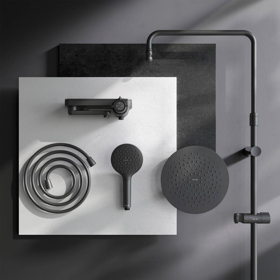 Душевая стойка Am.Pm Like F0780722, черный, Цвет производителя: чёрный фото 11