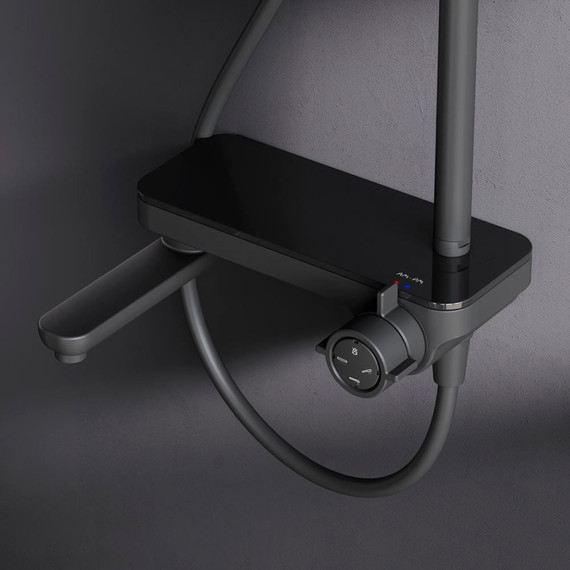 Душевая стойка Am.Pm Like F0780722, черный, Цвет производителя: чёрный фото 10