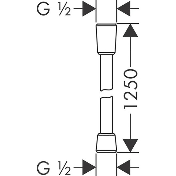 Душевой шланг Hansgrohe Isiflex 28272670, чёрный матовый фото 2