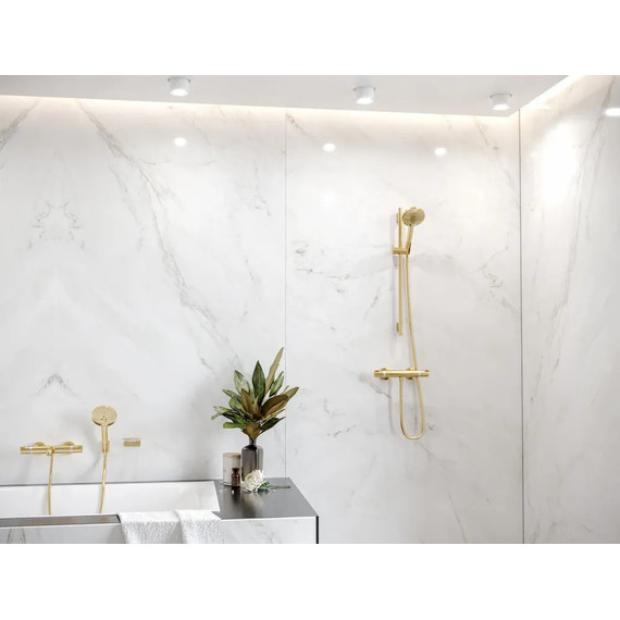 Смеситель для душа с термостатом Hansgrohe Ecostat 13116990, полированное золото фото 2