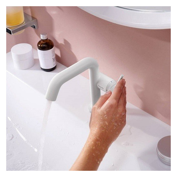 Смеситель для раковины Hansgrohe Tecturis S 73320700, белый - 3 Смеситель для раковины Hansgrohe Tecturis S 73320700, белый фото 3