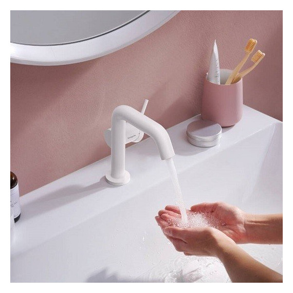 Смеситель для раковины Hansgrohe Tecturis S 73320700, белый - 4 Смеситель для раковины Hansgrohe Tecturis S 73320700, белый фото 4