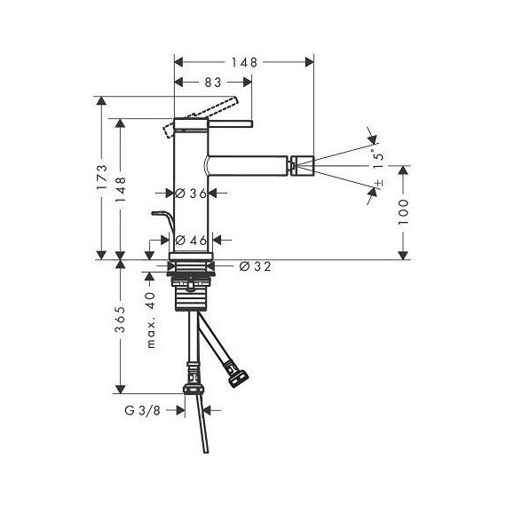 Смеситель для раковины Hansgrohe Tecturis S 73201700, белый - 2 Смеситель для раковины Hansgrohe Tecturis S 73201700, белый фото 2