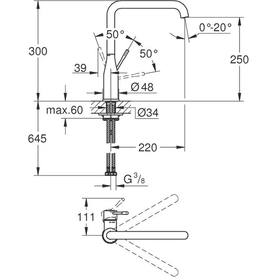 Смеситель для раковины высокий Hansgrohe Rebris S 72582000 - 3 Смеситель для раковины высокий Hansgrohe Rebris S 72582000 фото 3