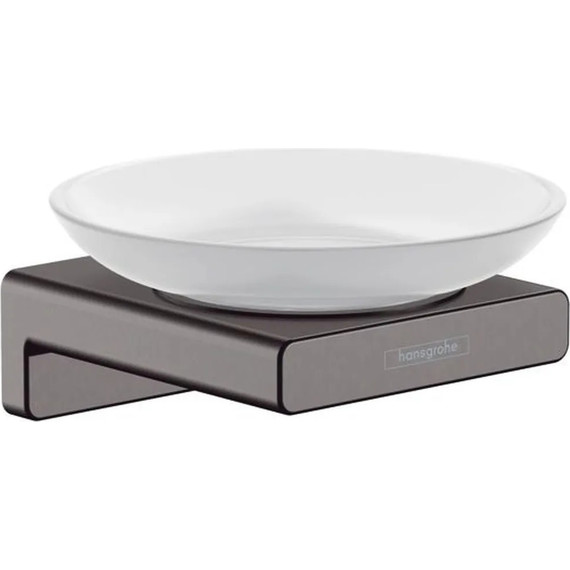 Мыльница Hansgrohe AddStoris 41746340, цвет шлифованный чёрный хром фото 