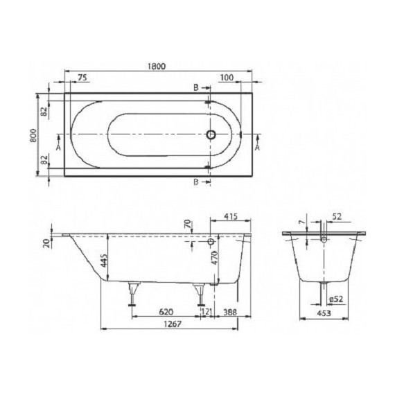 Ванна квариловая Villeroy&Boch Oberon 180x80 см UBQ180OBE2V-01 с ножками - 5 Ванна квариловая Villeroy&Boch Oberon 180x80 см UBQ180OBE2V-01 с ножками фото 5