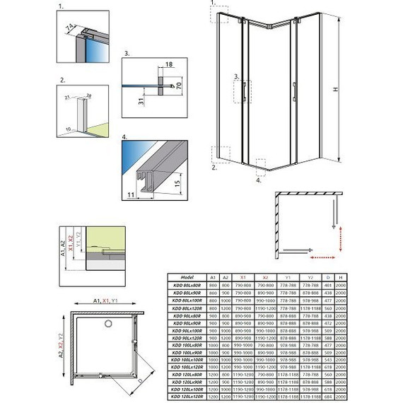 Душевое ограждение Radaway Espera KDD 100х100 см, хром/прозрачное фото 8
