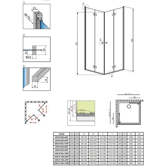 Душевое ограждение Radaway Fuenta New KDD-B 100х100 см, хром/прозрачное фото 7