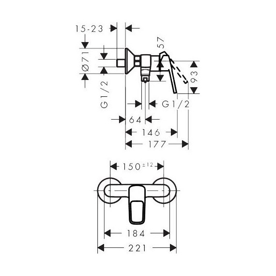 Набор смесителей для душа Hansgrohe Logis Loop 1032018 фото 11