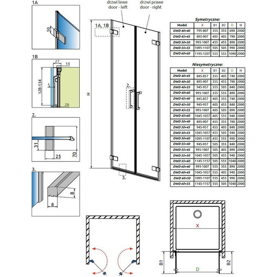 Душевая дверь Radaway Arta DWD 80 см хром/прозрачное - 5 Душевая дверь Radaway Arta DWD 80 см хром/прозрачное фото 5