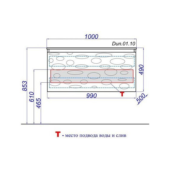 Тумба подвесная с раковиной Aqwella Clarberg Dune 100 см DUN0110 фото 10