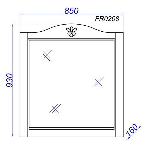 Зеркало Aqwella Франческа Л85 см FR0208 фото 5