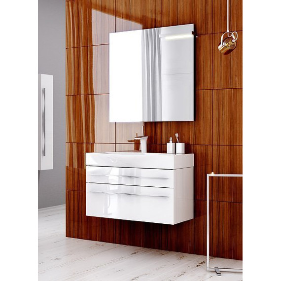 Тумба подвесная с раковиной Aqwella Milan 100 см Mil.01.10/2/W - 2 Тумба подвесная с раковиной Aqwella Milan 100 см Mil.01.10/2/W фото 2