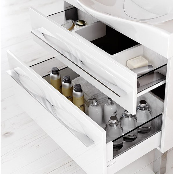 Тумба подвесная с раковиной Aqwella Milan 100 см Mil.01.10/2/W - 4 Тумба подвесная с раковиной Aqwella Milan 100 см Mil.01.10/2/W фото 4