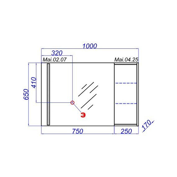 Шкафчик навесной Aqwella Miami 25 см Mai.04.25, белый/дуб сонома фото 4