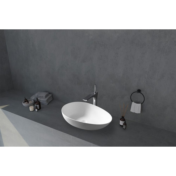 Раковина-чаша Abber Stein 60 см AS2615, белый матовый фото 2