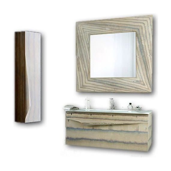 Зеркало Aqwella Clarberg Papyrus wood 100 см Pap-w.02.10/LIGHT, светлое дерево фото 2