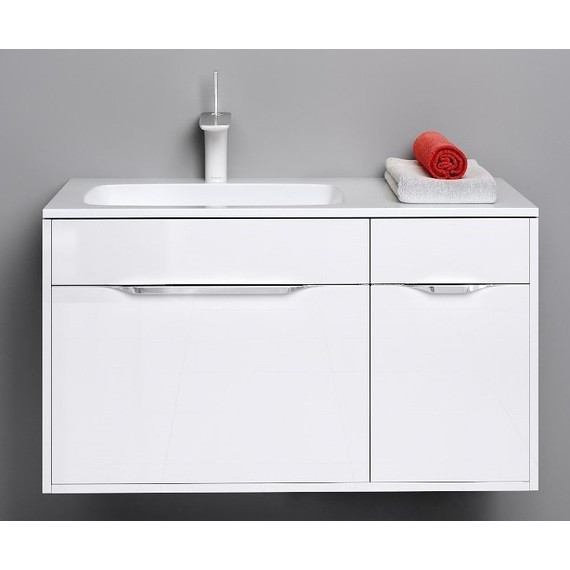 Тумба подвесная с раковиной Aqwella Malaga 90 см Mal.01.09/L, Цвет фасада: белый - 6 Тумба подвесная с раковиной Aqwella Malaga 90 см Mal.01.09/L, Цвет фасада: белый фото 6