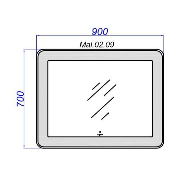 Зеркало Aqwella Malaga 90 см Mal.02.09 - 4 Зеркало Aqwella Malaga 90 см Mal.02.09 фото 4